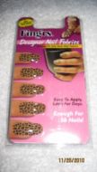 Fing'rs Designer Nail Fabrics Leopard Custom fit self stick nail fabrics design #2350